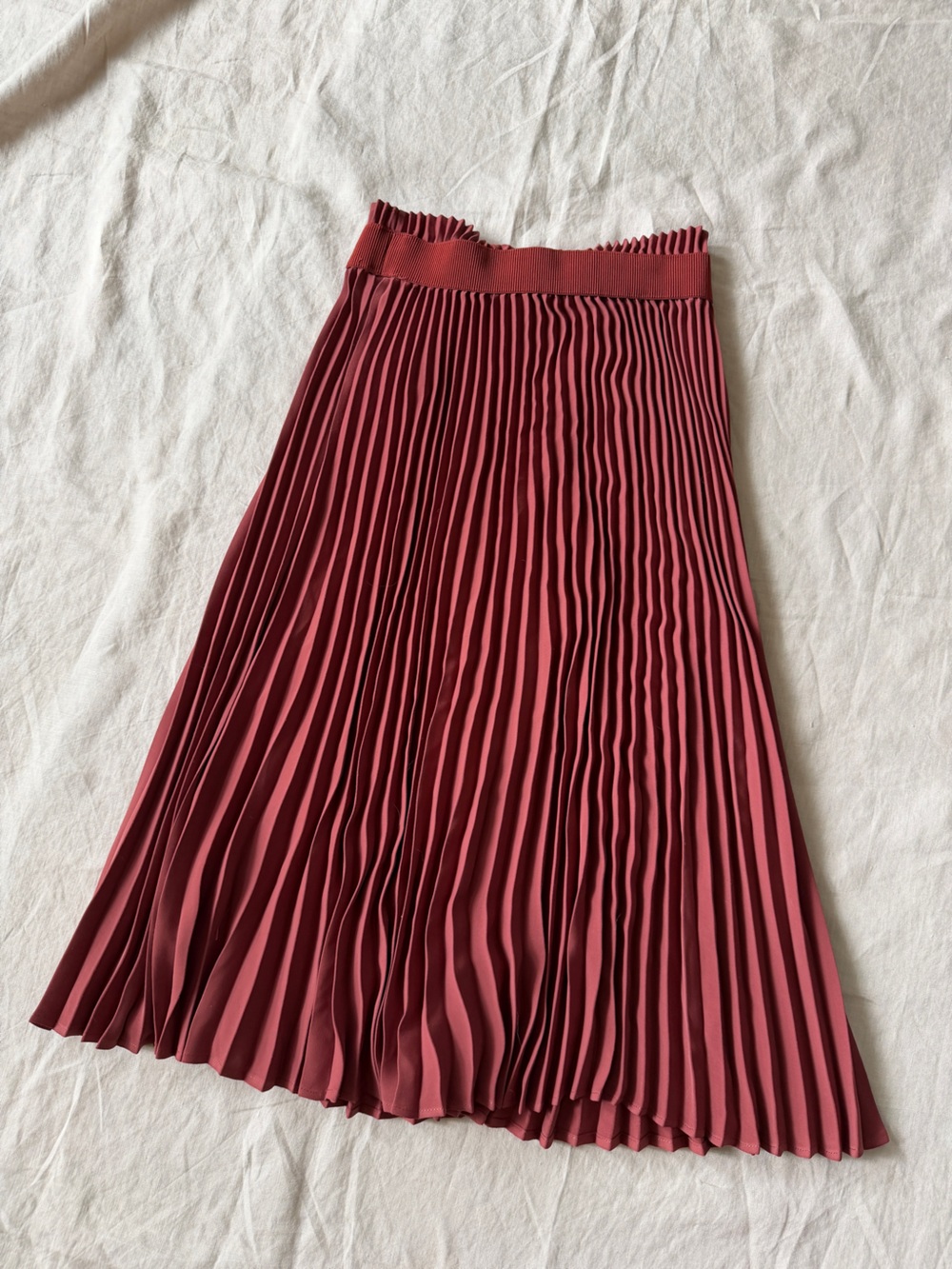 Babaton Pleated Midi Skirt in terra cotta xs - Picture 13 of 14